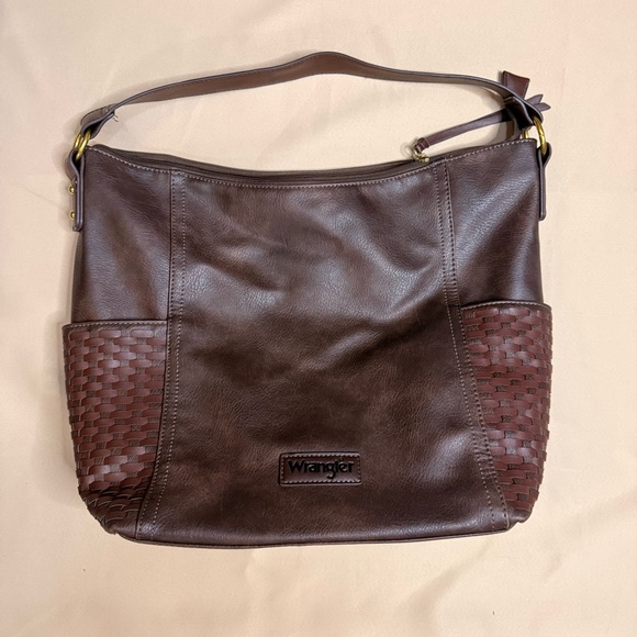 Wrangler Handbags - Wrangler Brown Oversized Shoulder Bag